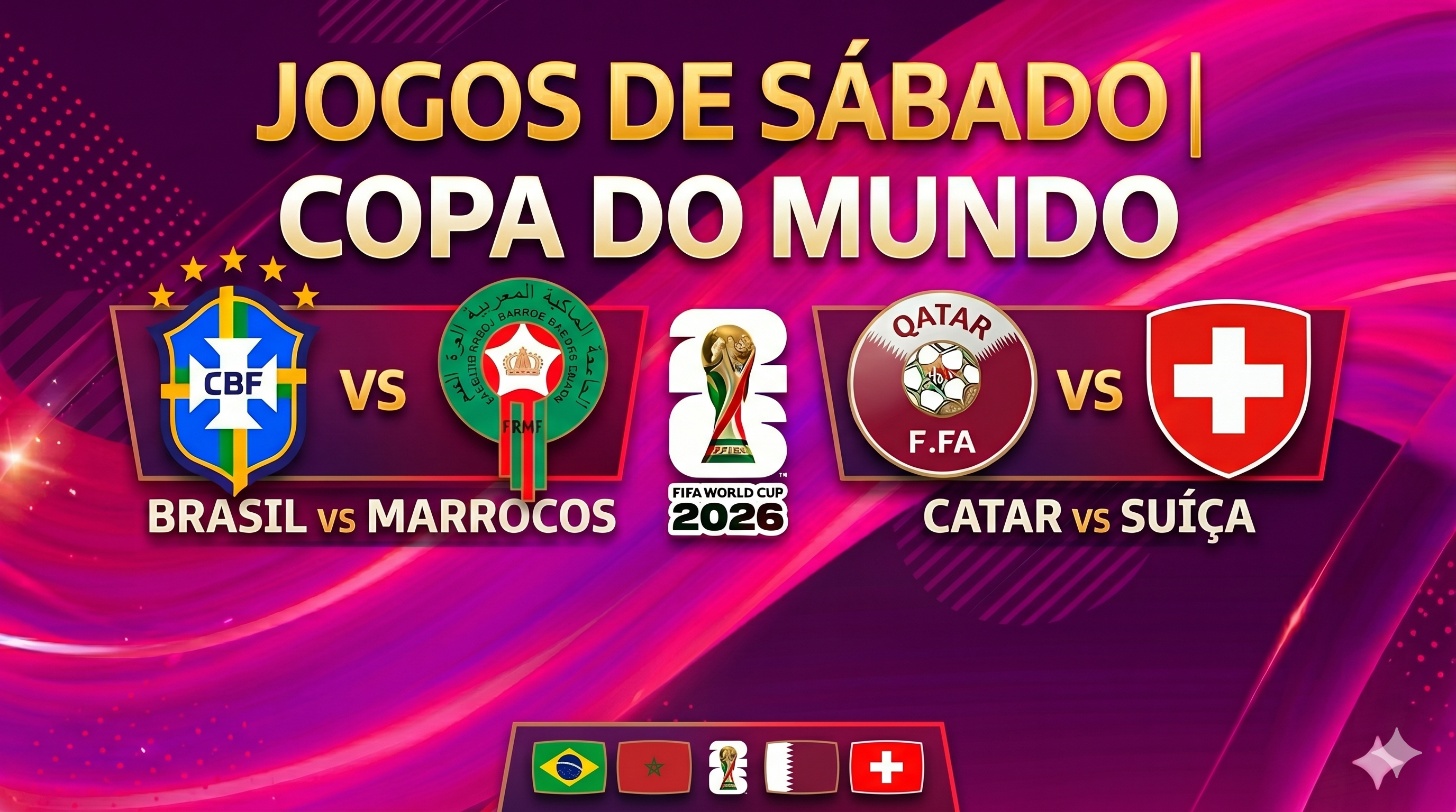 A agenda de jogos da Copa do Mundo neste sábado (13/06)