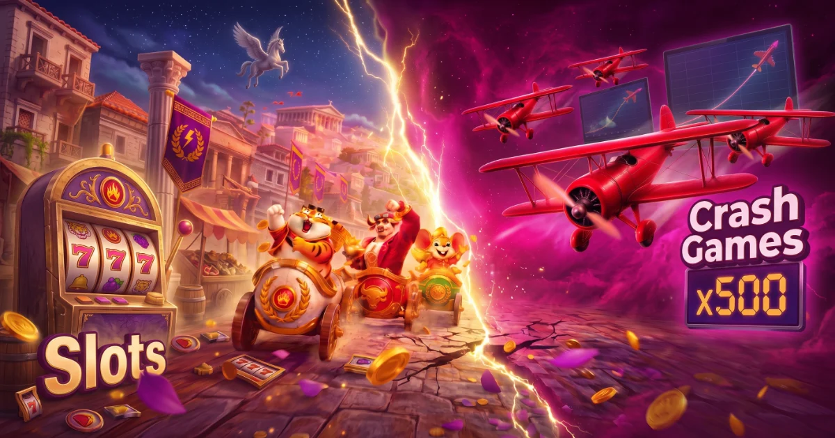 Slots x Crash: entenda a diferença dos jogos de cassino